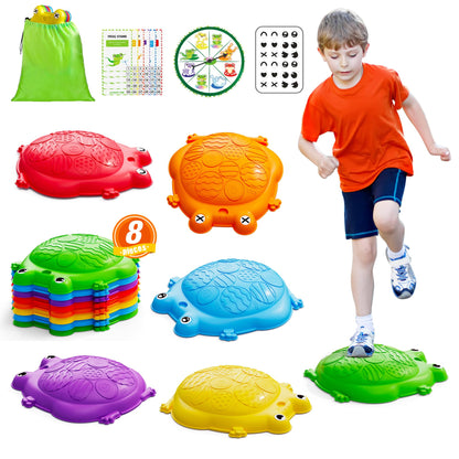 HYES Escalones para niños, 8 piezas de piedras de equilibrio antideslizantes