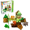 MAGNA-TILES Juego de construcción magnético de animales de la selva de 25 piezas