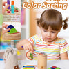Öazoxcx- Juguetes de madera para aprender a clasificar colores para niños