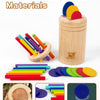 Öazoxcx- Juguetes de madera para aprender a clasificar colores para niños