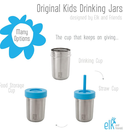 Copas de acero inoxidable de Elk and Friends | Tarro Mason de 10 onzas