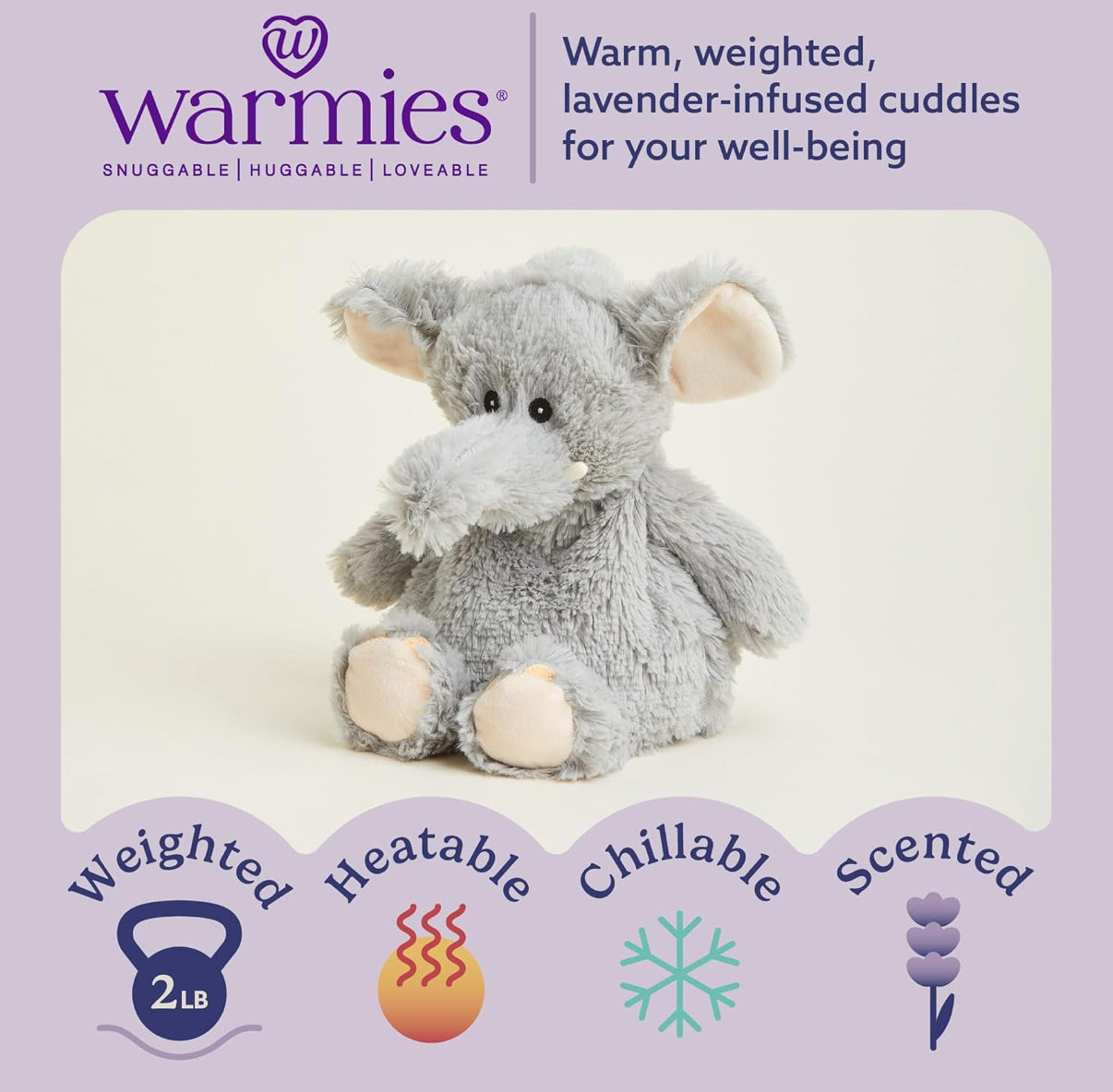 Intelex Cozy Plush Elefante Microwaveable Warmer