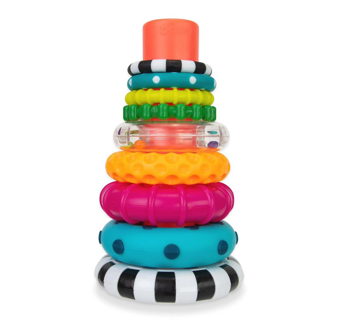 Sassy Stacks of Circles - Juego de 9 piezas para aprender con anillo apilable