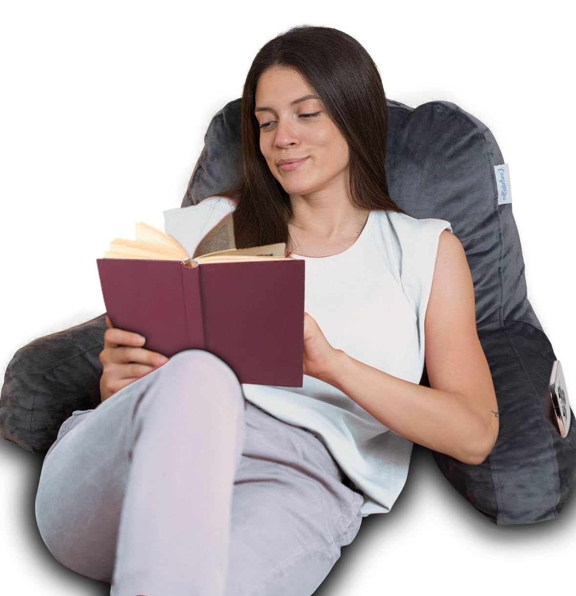 ComfortSpa Almohada de lectura para cama tamaño adulto