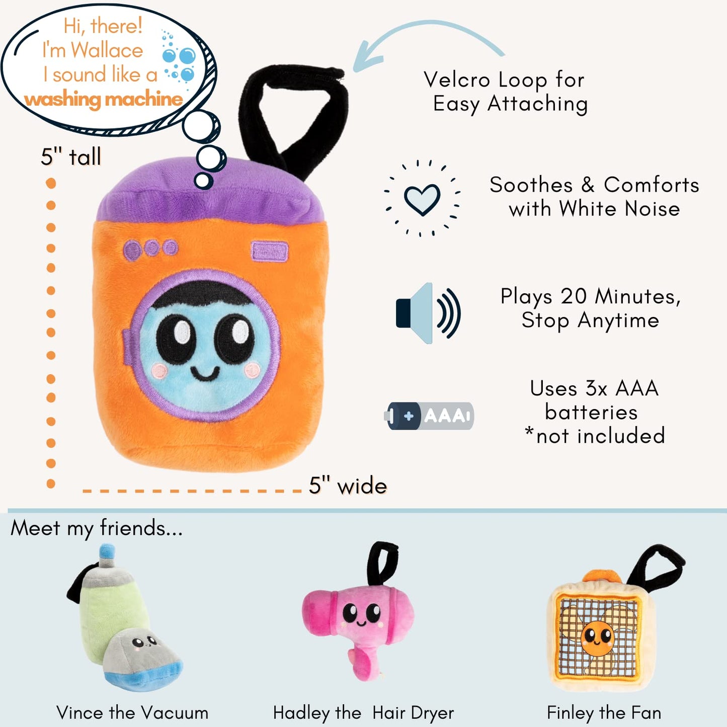 Peluche con ruido blanco y sonidos