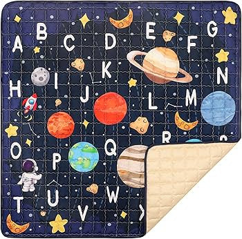 GFU - Tapete de juego para bebé, antideslizante, 50 x 50 pulgadas