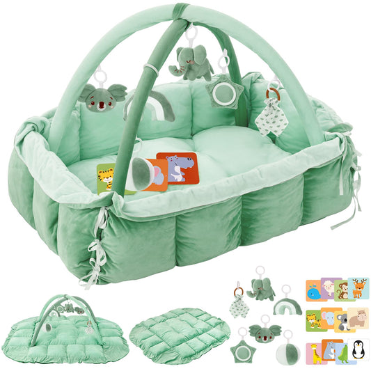 Manta de juegos y gimnasio de actividades de peluche 5 en 1 para bebés