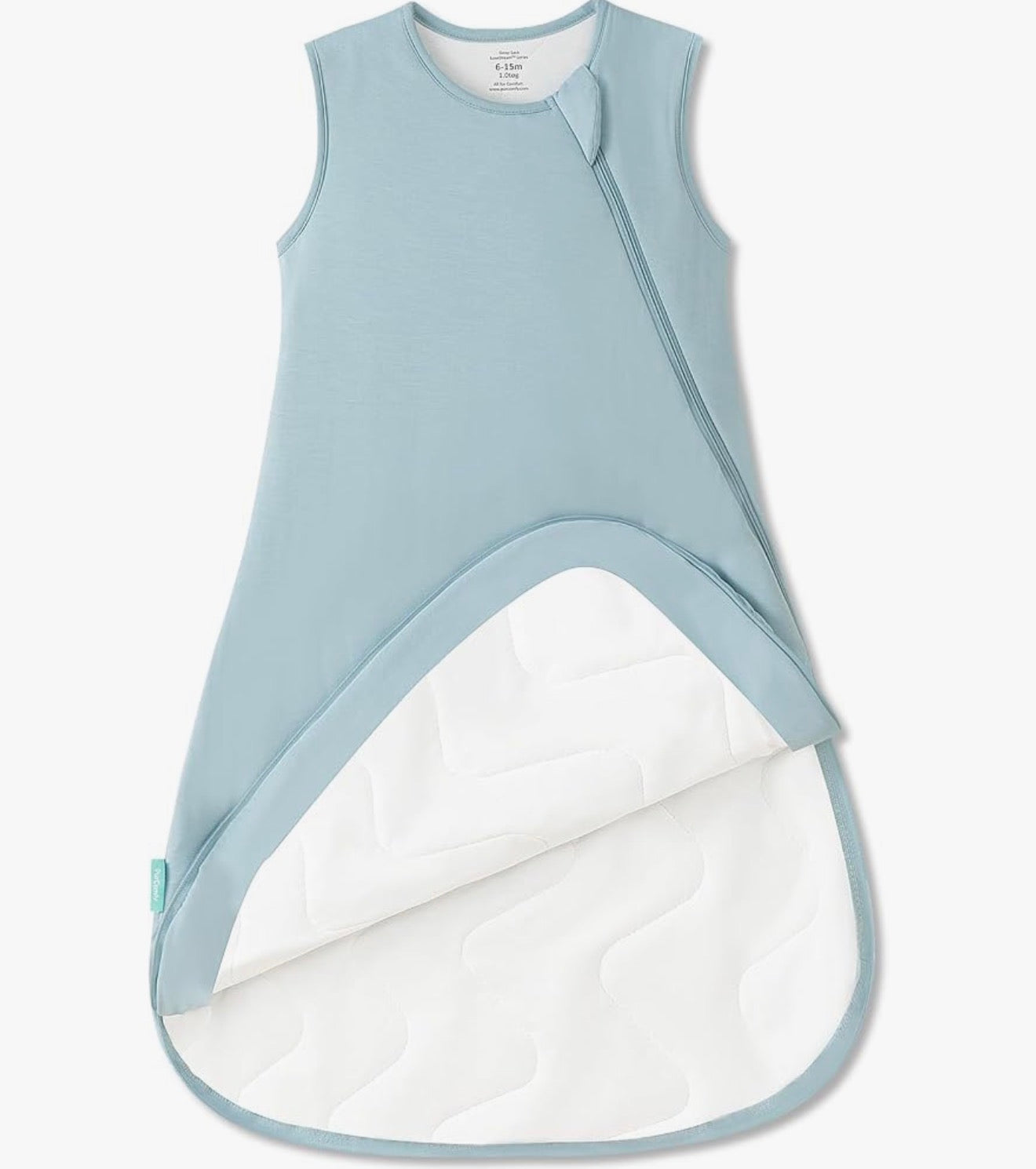 PurComfy Saco de dormir súper suave 1.0 TOG, Saco de dormir premium de viscosa de bambú, 0-3 meses