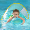 Flotador inflable para piscina de bebé, con toldo de protección solar