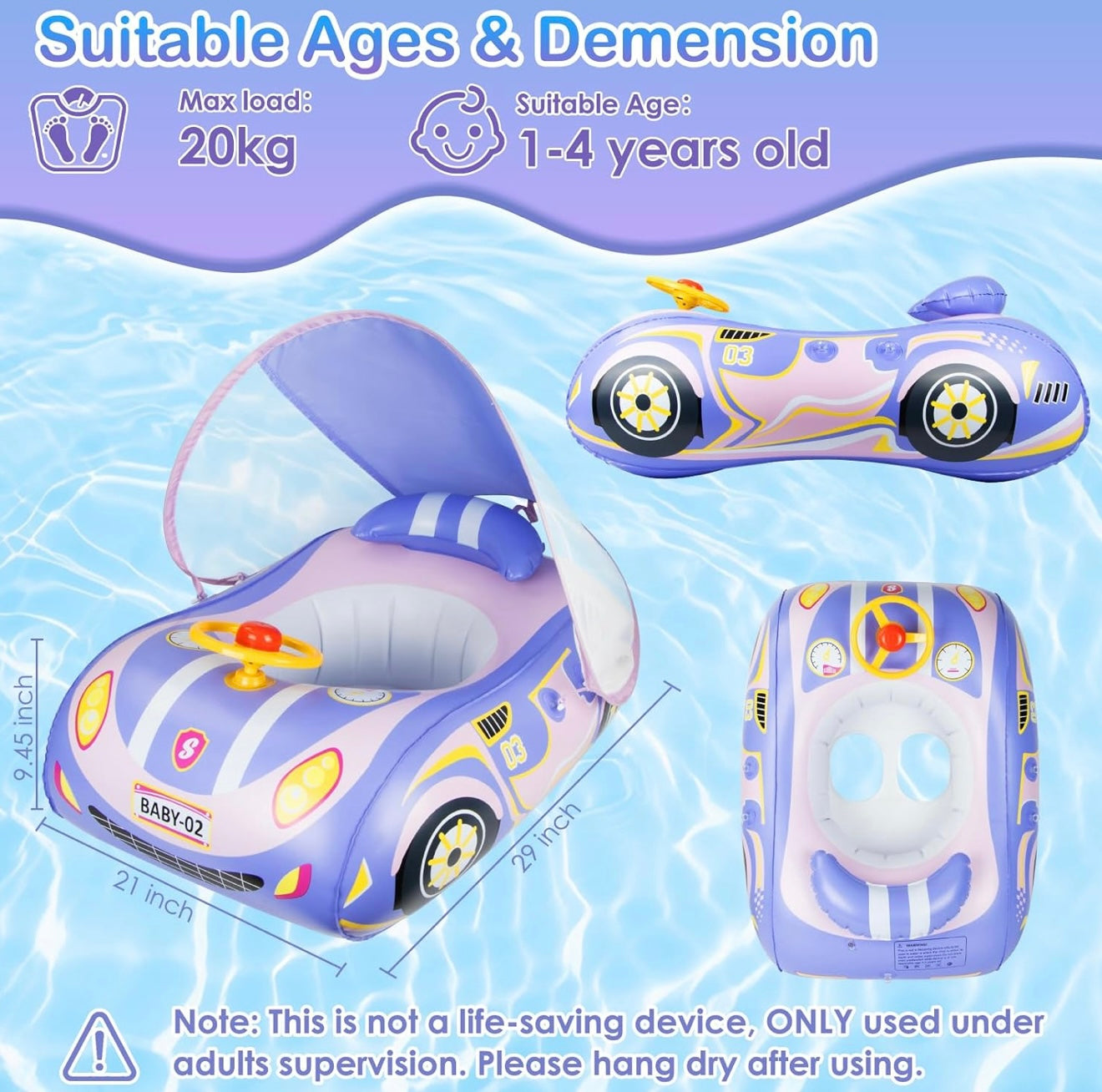 Flotadores para bebés de 6 a 48 meses Qoosea