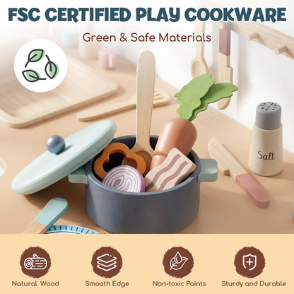 Lehoo Castle - Accesorios de cocina de madera para jugar