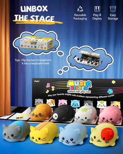 Instrumento musical educativo interactivo de 8 teclas «Press & Play»