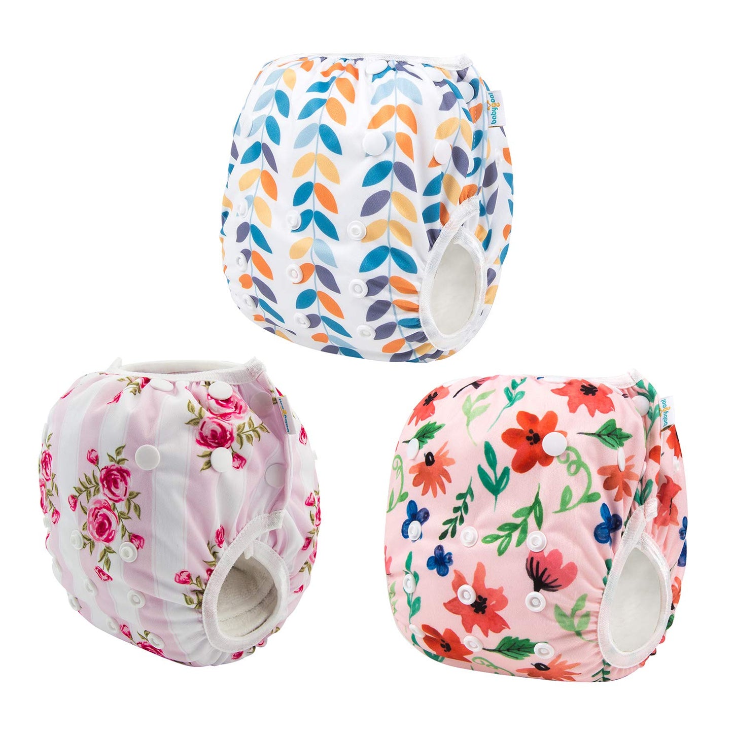Pañales de natación Babygoal para niña, ropa interior reutilizable para bebé, ajustable, talla 0-8M