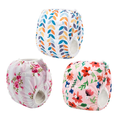 Pañales de natación Babygoal para niña, ropa interior reutilizable para bebé, ajustable, talla 0-8M