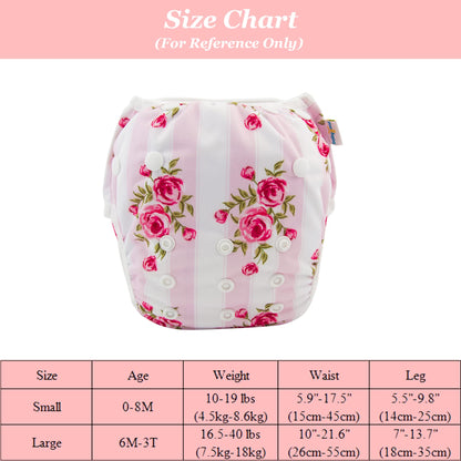 Pañales de natación Babygoal para niña, ropa interior reutilizable para bebé, ajustable, talla 0-8M