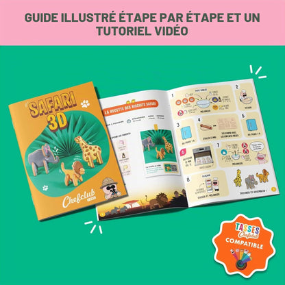 Chefclub Kids - Set de cortadores de galletas: Animales en 3D