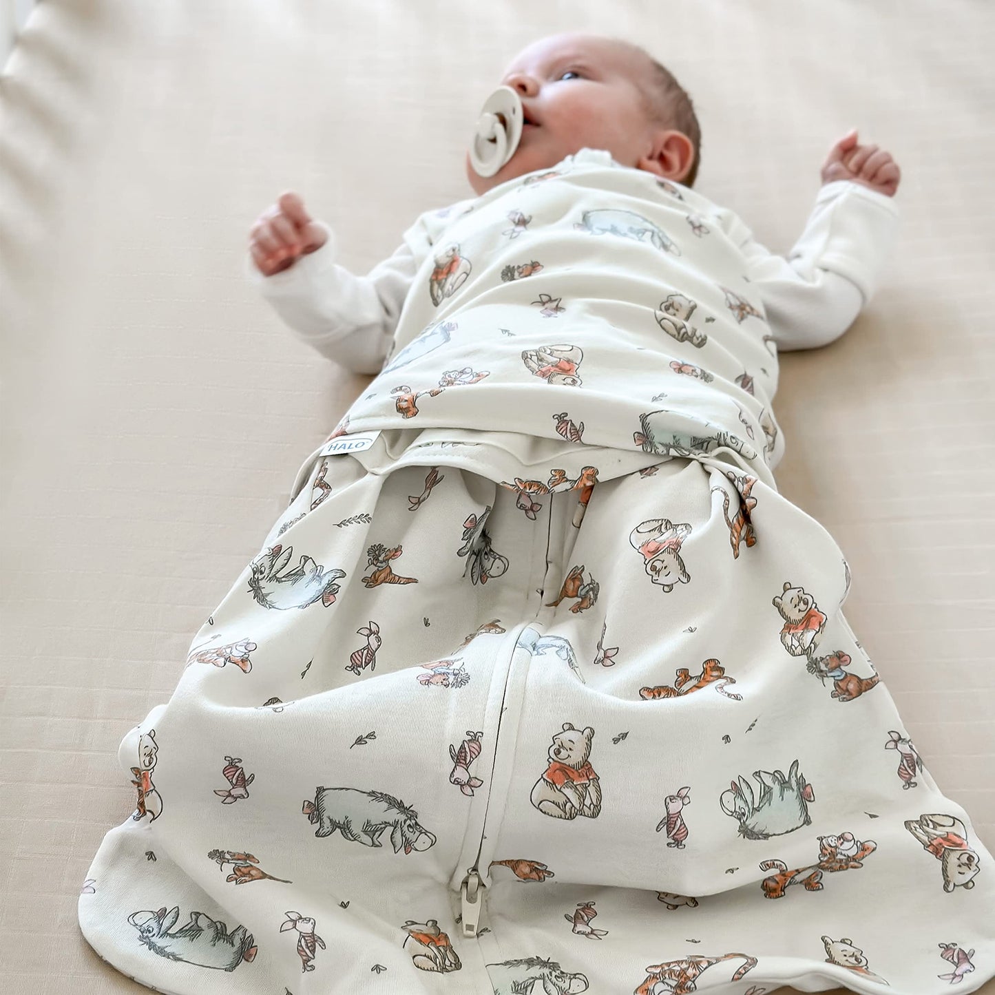 HALO Disney Winnie Pooh Baby Saco de dormir 100% algodón, 1.5tog- 3-6 meses