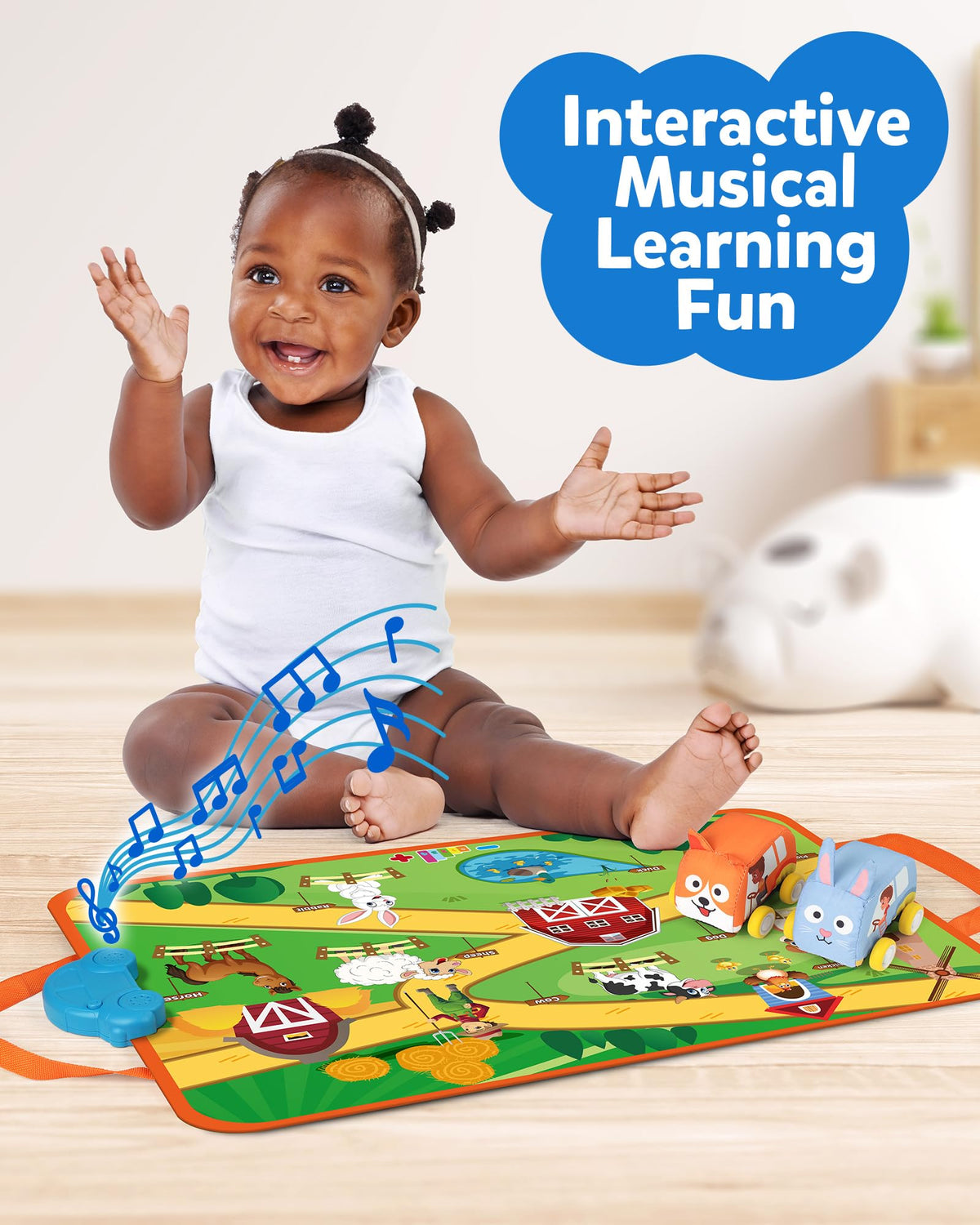 Tapete de juego de coches musicales Coogam