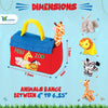 Bundaloo Plush Mini Zoo Playset - Jirafa, Elefante, León, Cebra - Animales Interactivos