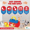 Bundaloo Plush Mini Zoo Playset - Jirafa, Elefante, León, Cebra - Animales Interactivos