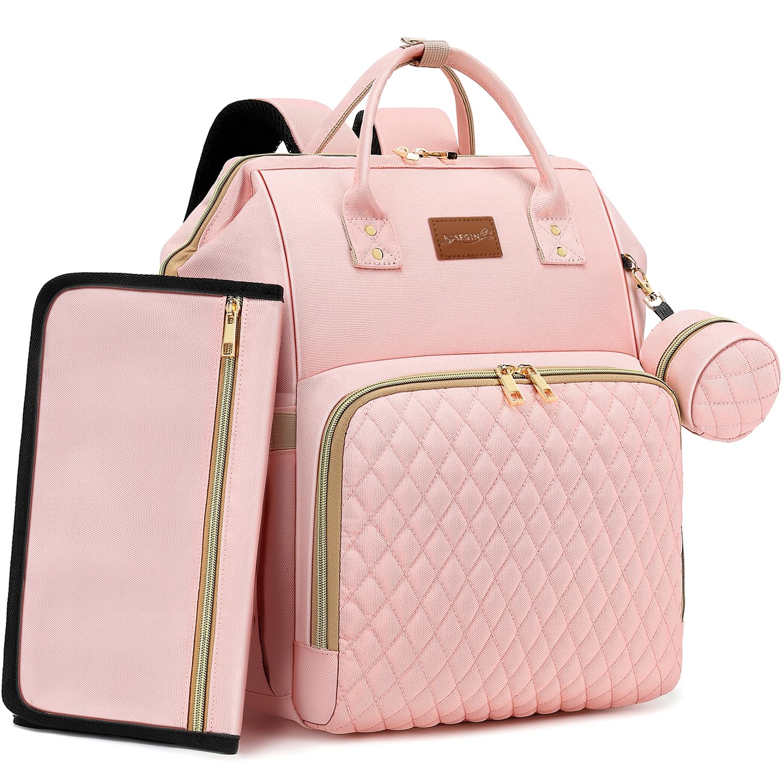 ROSEGIN Mochila rosa para pañales