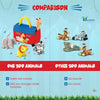 Bundaloo Plush Mini Zoo Playset - Jirafa, Elefante, León, Cebra - Animales Interactivos
