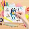 16 hojas de calcomanías para niños, Bluey