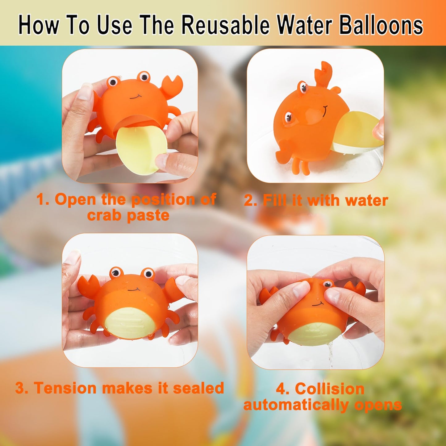 Globos de agua reutilizables