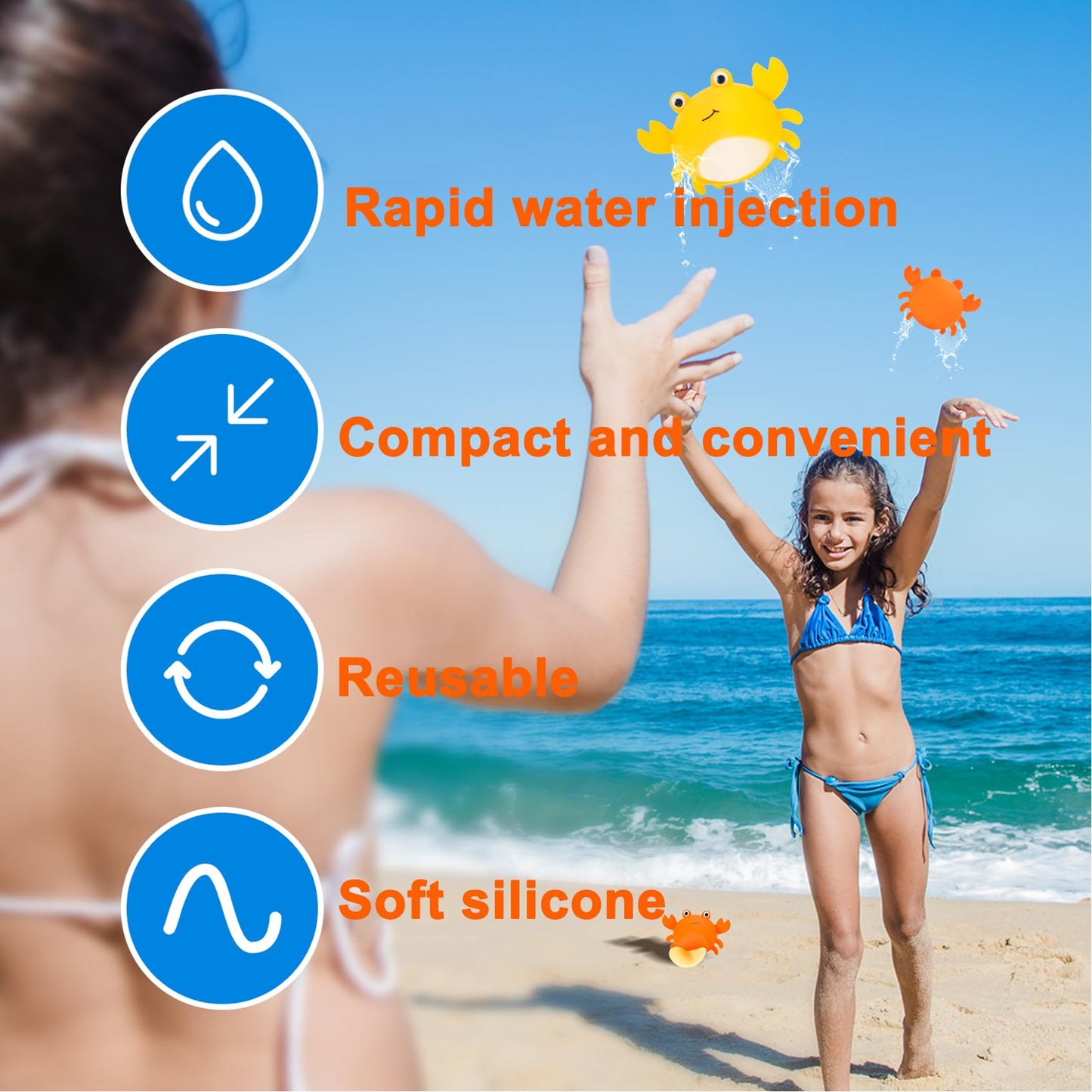 Globos de agua reutilizables