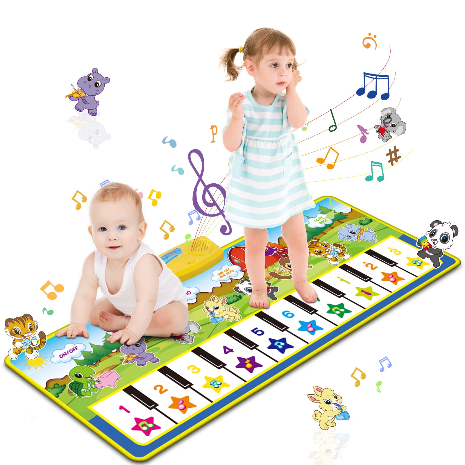 Tapete de piano para niños de 40 x 14 pulgadas