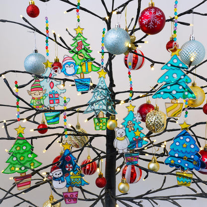 Winlyn 24 juegos de adornos de árbol de Navidad