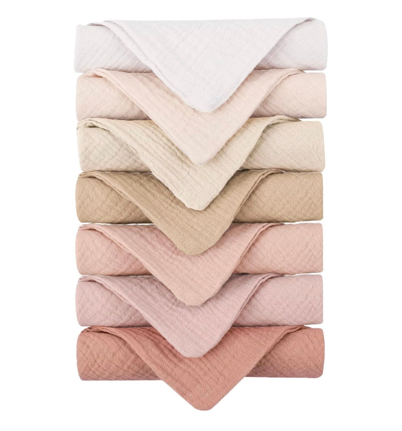 Paquete de 7 toallitas de muselina Konssy para bebé, 100 % algodón