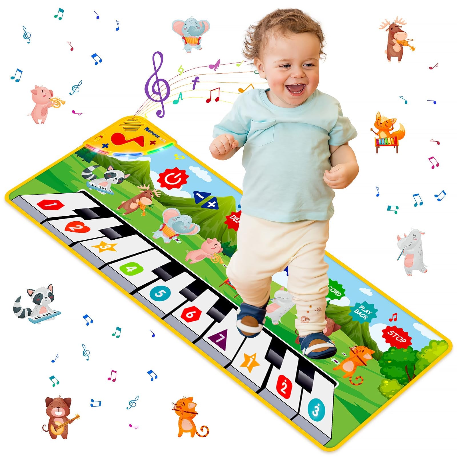Coolplay alfombra de piano musicales para niños