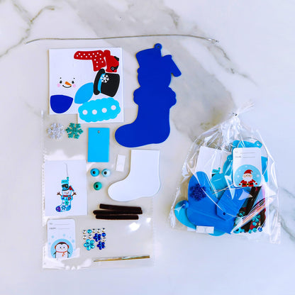 Winlyn 24 juegos de decoraciones de invierno DIY muñeco de nieve