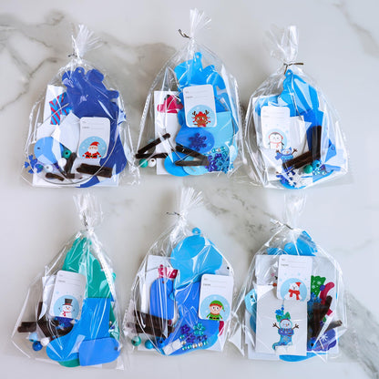Winlyn 24 juegos de decoraciones de invierno DIY muñeco de nieve