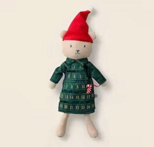 Osito de peluche con calendario navideño