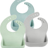 PandaEar Paquete de 3 baberos de silicona