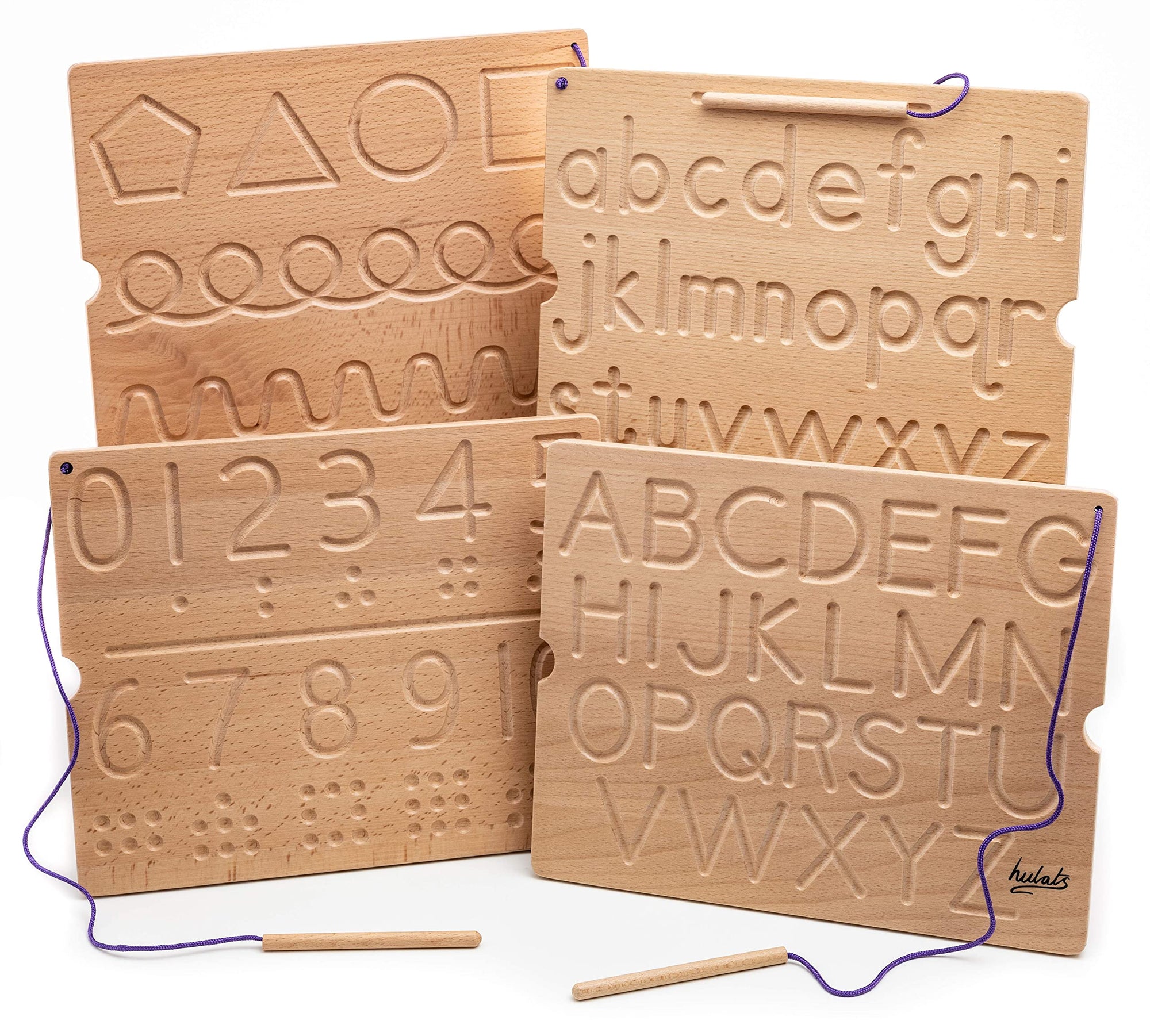 Hulats Aprende a escribir - Tablas de seguimiento de números y letras para niños de 3 a 5 años