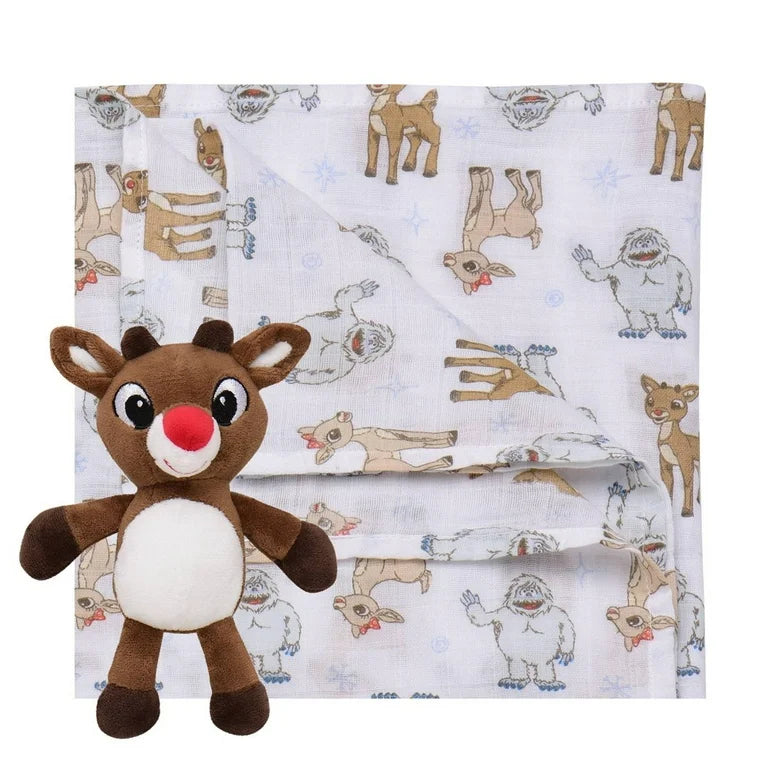 Rudolph the Red-Nosed Reindeer Muñeco de Peluche y Manta