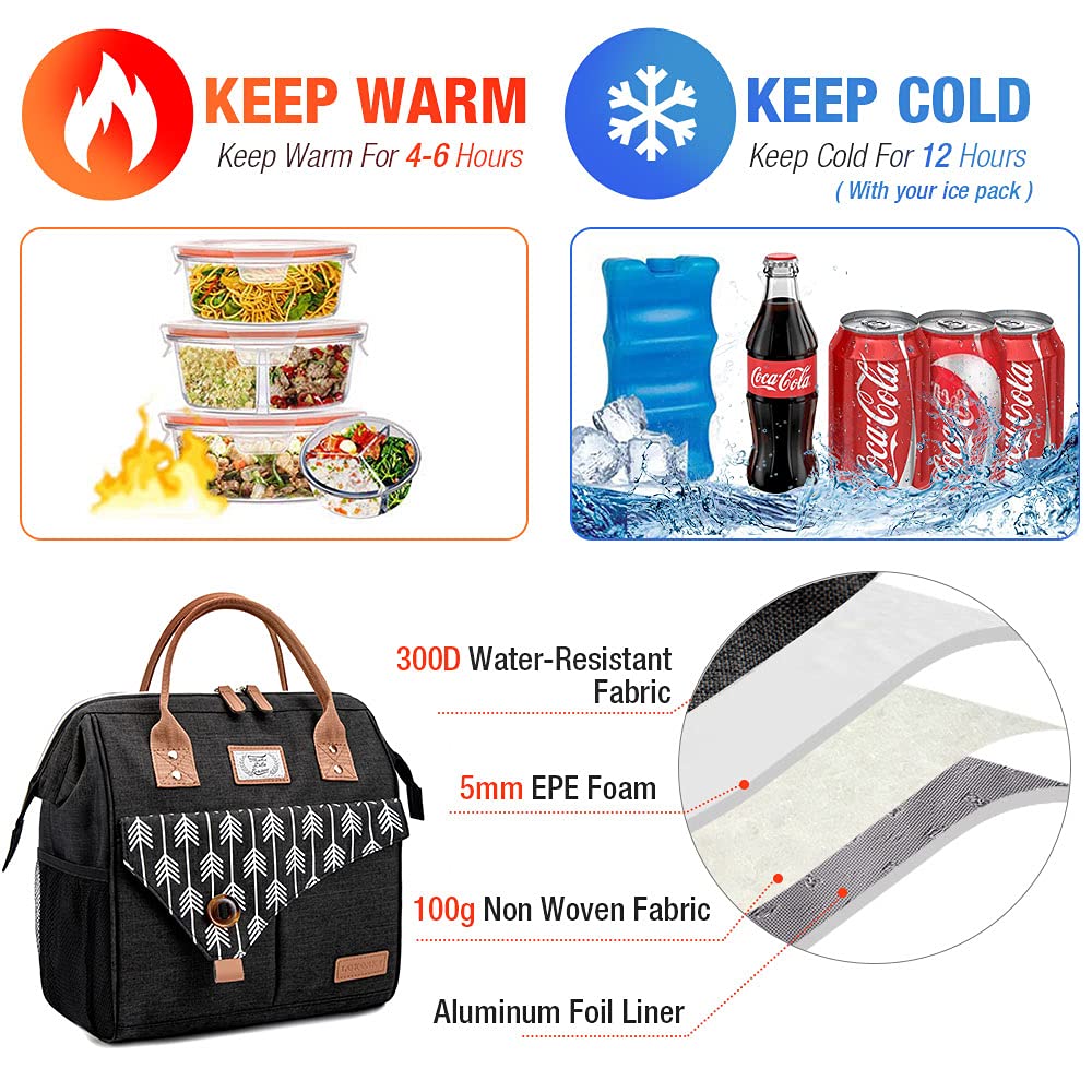 Leke - Bolsa de almuerzo para mujer con aislamiento