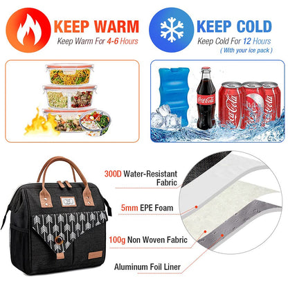 Leke - Bolsa de almuerzo para mujer con aislamiento