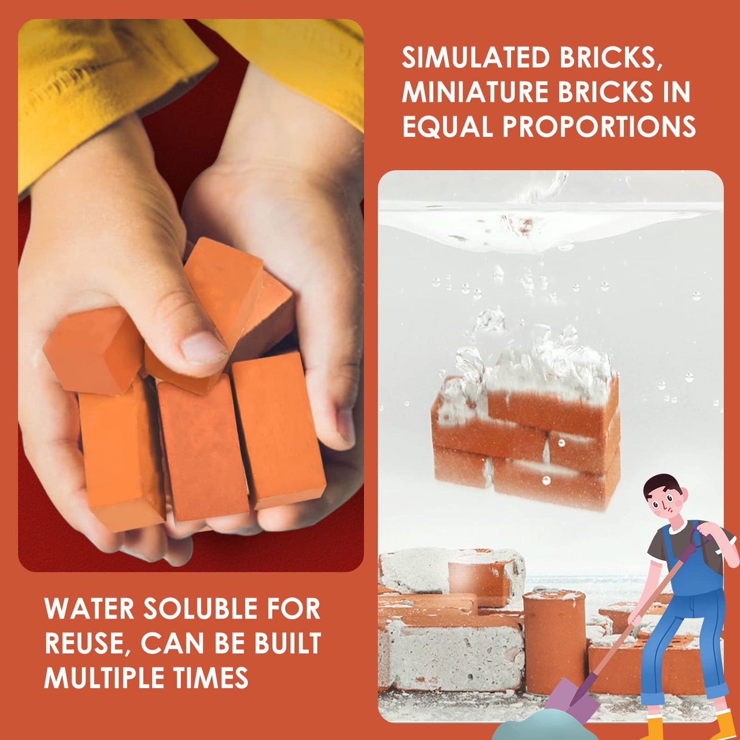 Kit de construcción DIY Happy Farm con ladrillo simulado