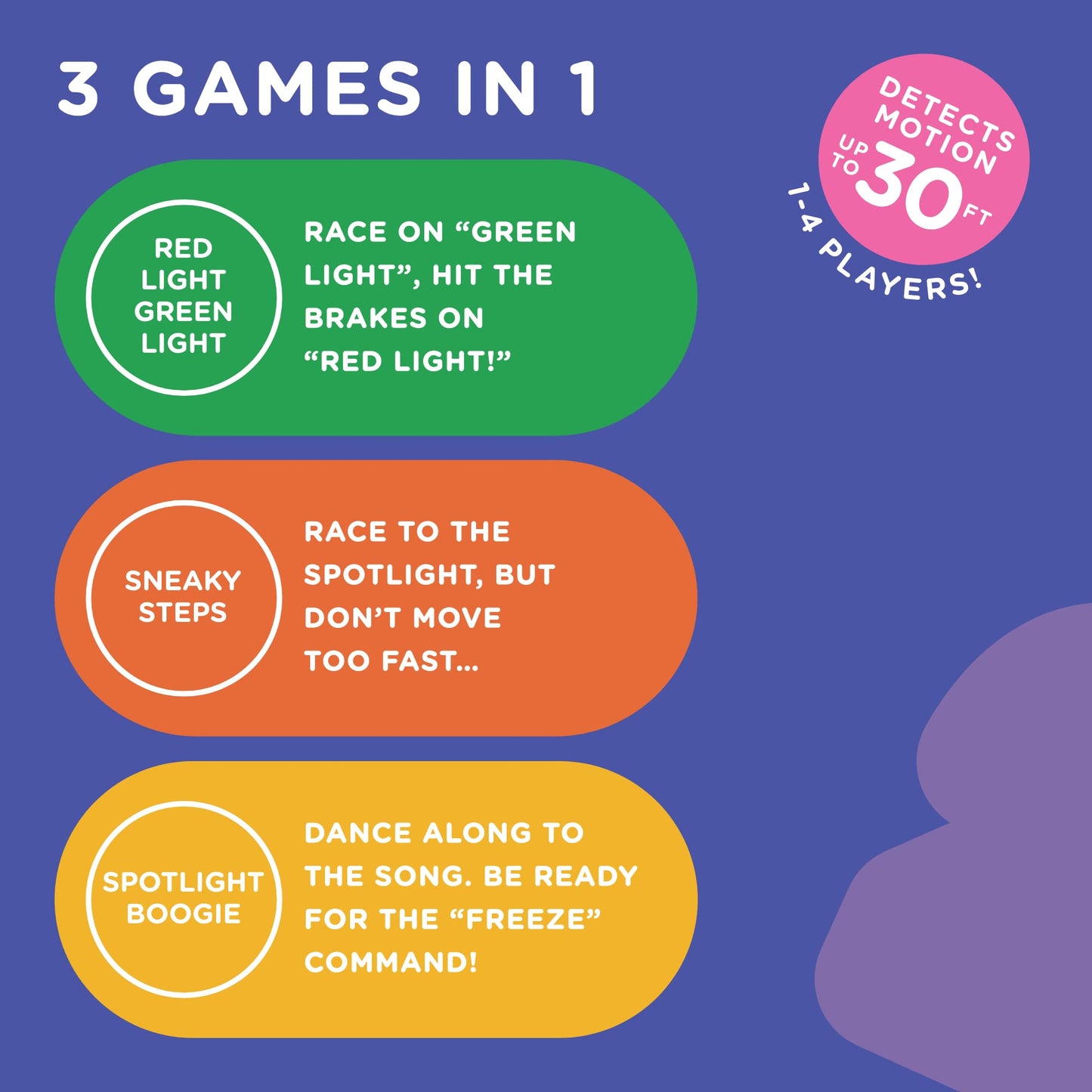 Juego de luz verde con luz roja con detección de movimiento | 1 jugador