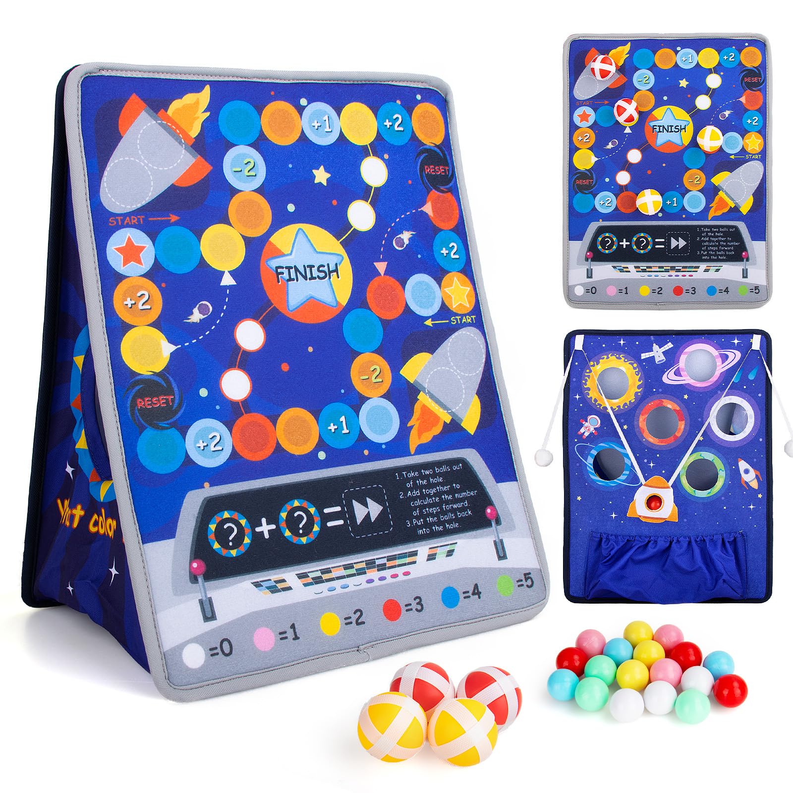 Juego de mesa 2 en 1 para niños pequeños y juguetes de clasificación de colores