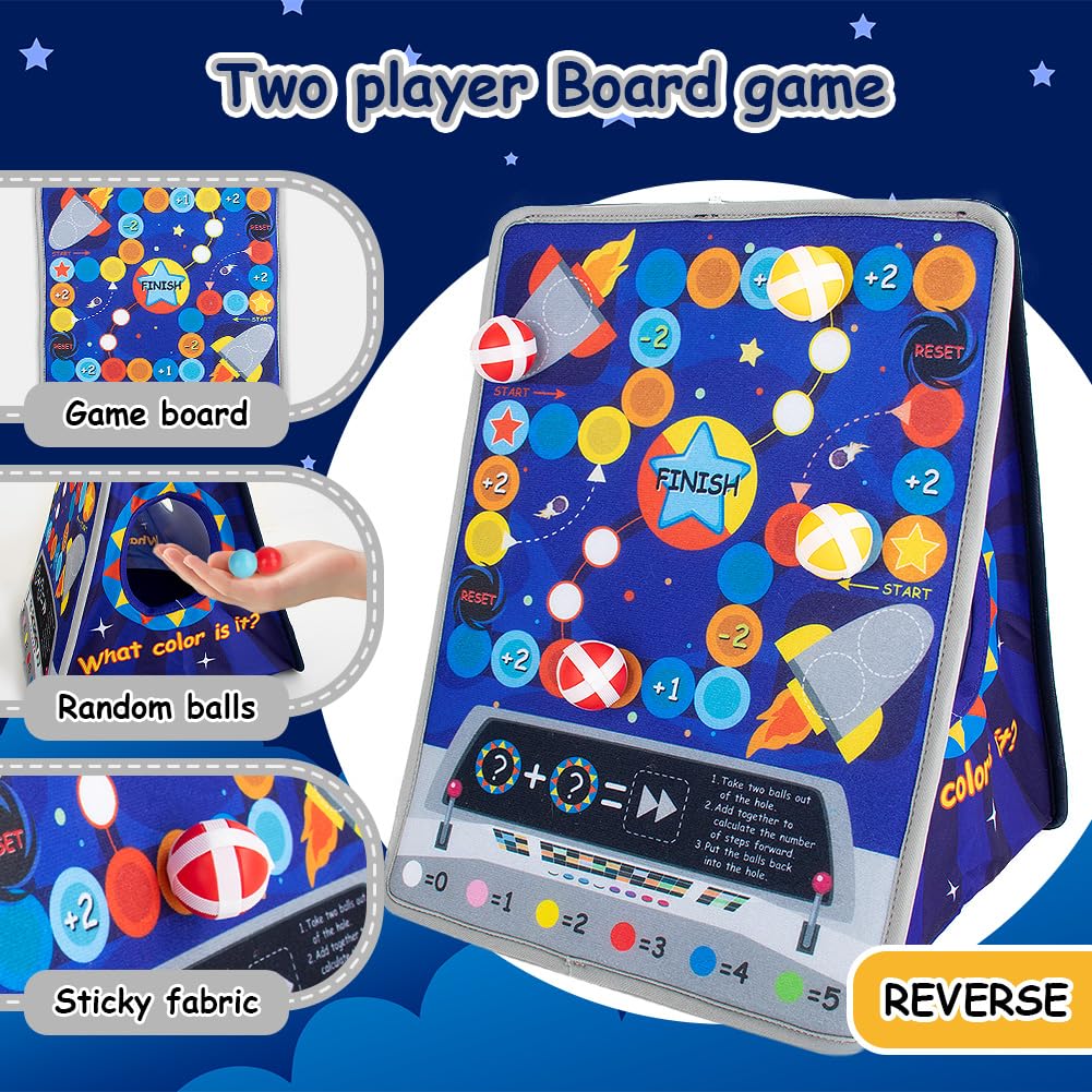 Juego de mesa 2 en 1 para niños pequeños y juguetes de clasificación de colores