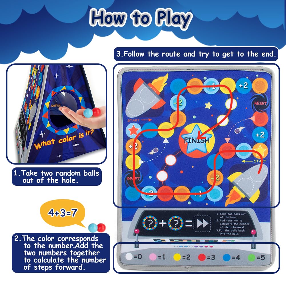 Juego de mesa 2 en 1 para niños pequeños y juguetes de clasificación de colores