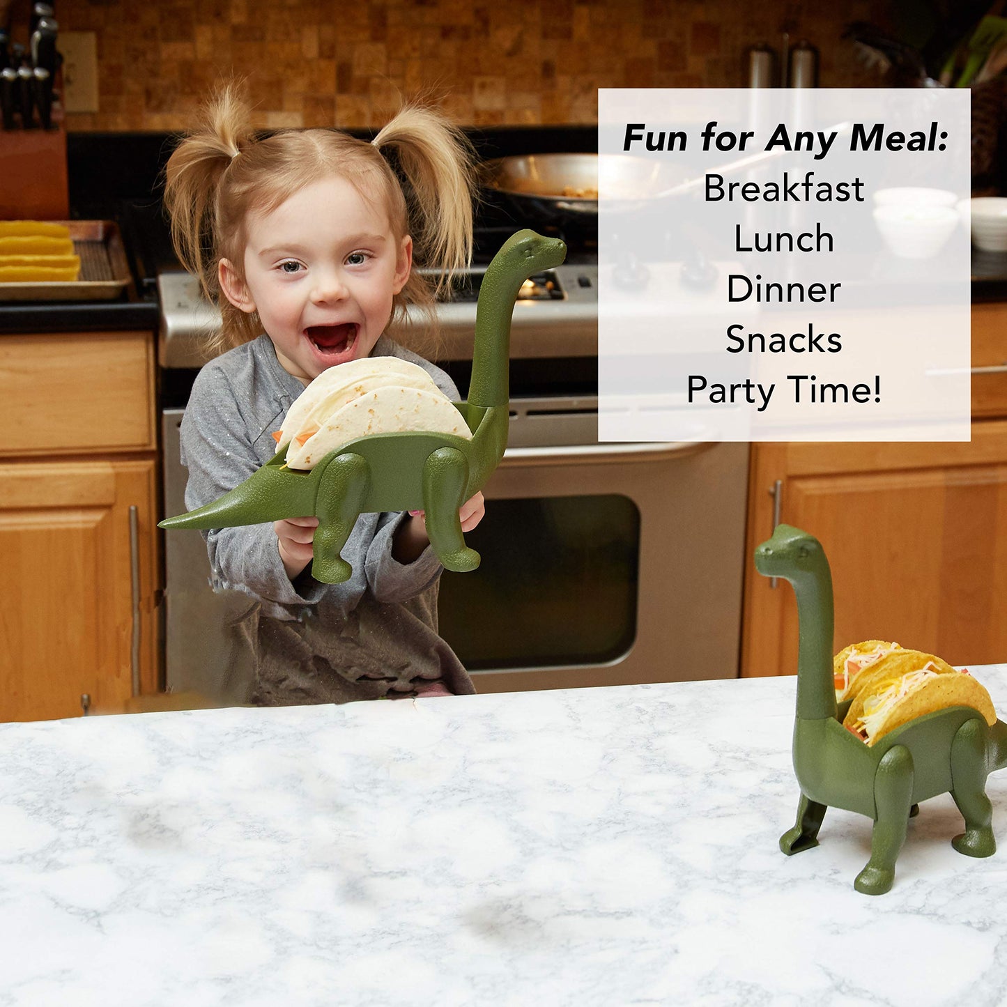 Soporte para tacos de dinosaurio para niños