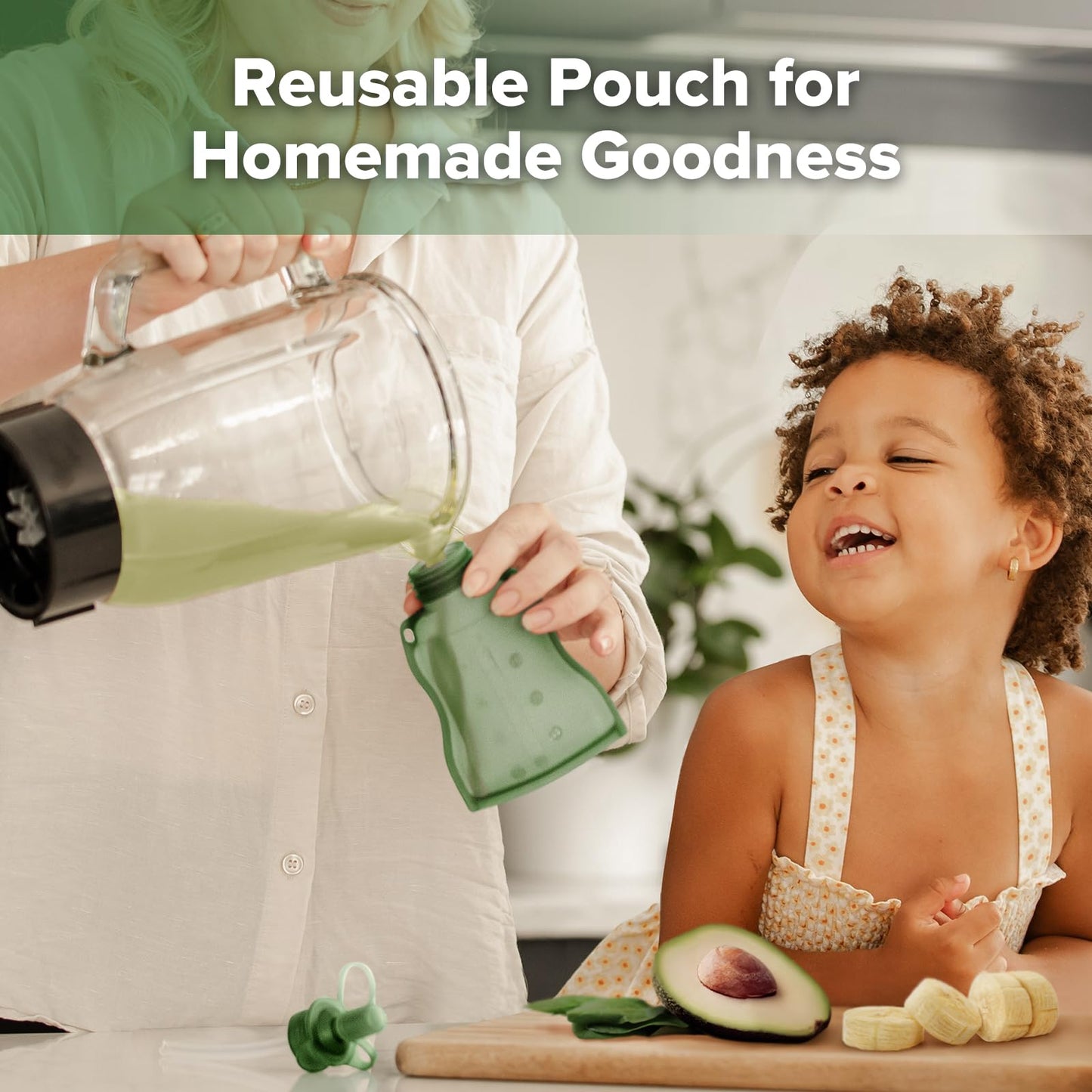 Haakaa Yummy Pouch Bolsa reutilizable para alimentos para bebés