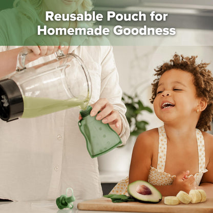 Haakaa Yummy Pouch Bolsa reutilizable para alimentos para bebés
