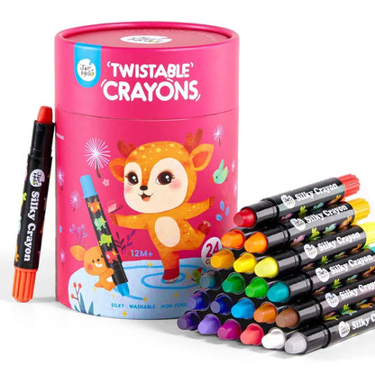 Crayón sedoso lavable Tarro Melo Baby Roo, 24 piezas
